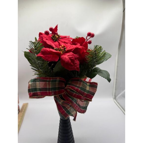 Ashland Christmas noel small cone poinsettia & peony - Picture 1 of 7